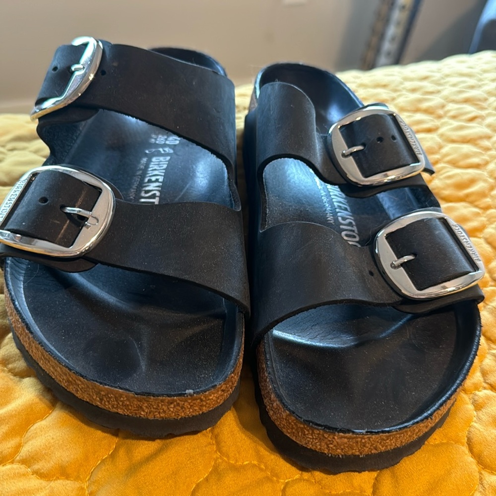 Birkenstock big buckle sandals